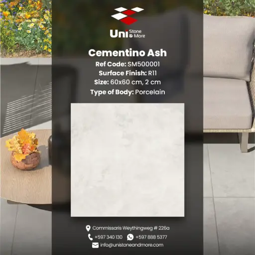 [SM500001] Cementino Ash - R11 - P - 60x60  2 cm