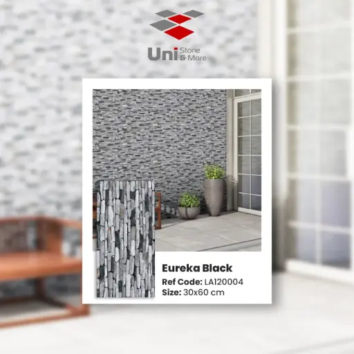 [LA120004] Eureka Black  - Elevation - E - 30x60