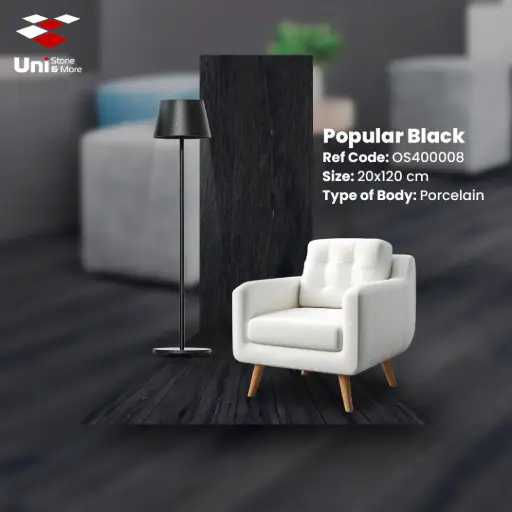 [OS400008] Popular Black - Wooden - P - 20x120 