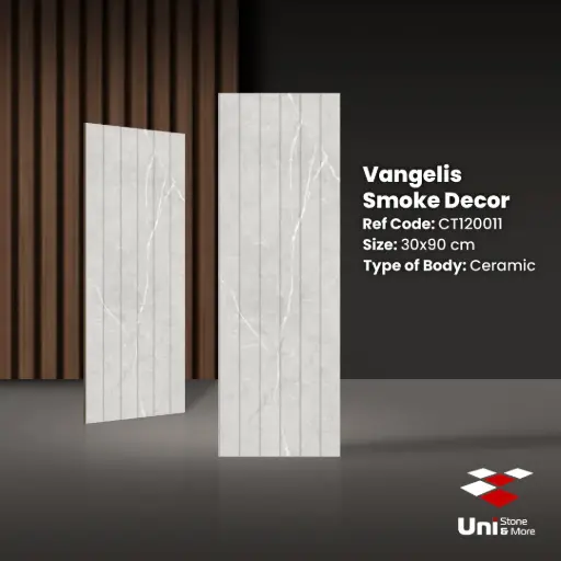 [CT120011] Vangelis Smoke Décor - Matt Carving - C - 30x90