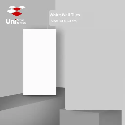 [WW000001 (CT20009)] White Wall Tiles - Glossy - C - 30x60 