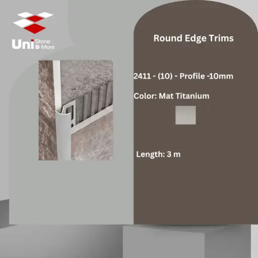 [2411 - 10] 2411 - (10) - Profile -10mm - Mat Titanium - A