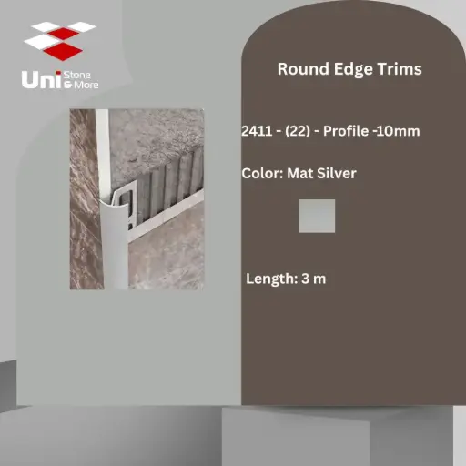 [2411 - 22] 2411 - (22) - Profile -10mm - Mat Silver - A