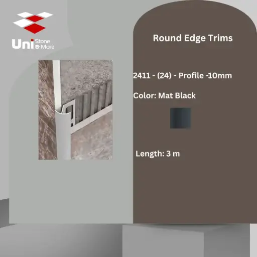 [2411 - 24] 2411 - (24) - Profile -10mm - Mat Black - A