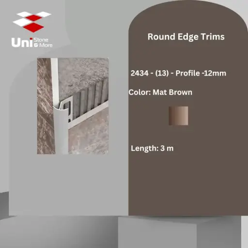 [2434 - 13] 2434 - (13) - Profile -12mm - Mat Brown - A