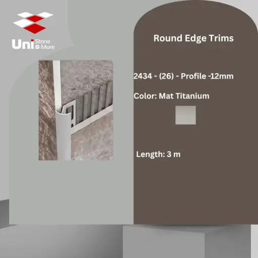 [2434 - 26] 2434 - (26) - Profile -12mm - Mat Titanium - A