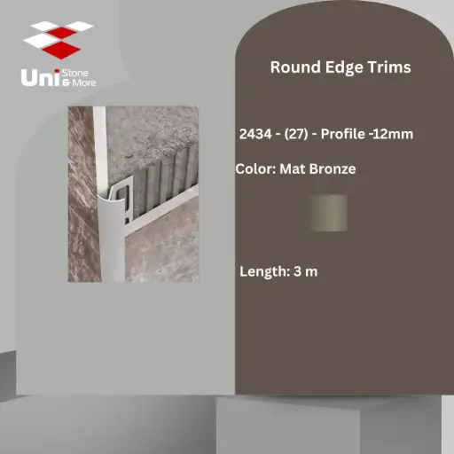 [2434 - 27] 2434 - (27) - Profile -12mm - Mat Bronze - A