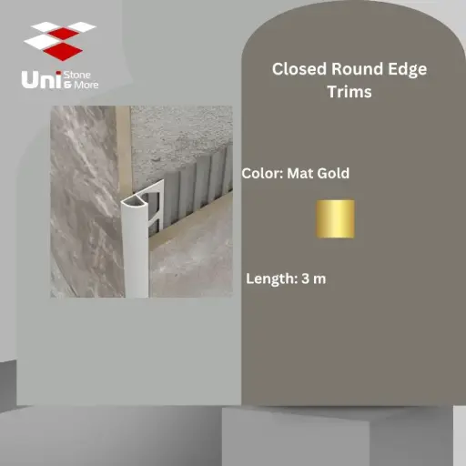 [2465 - 53] 2465 - (53) - Profile -10mm - Mat Gold - A