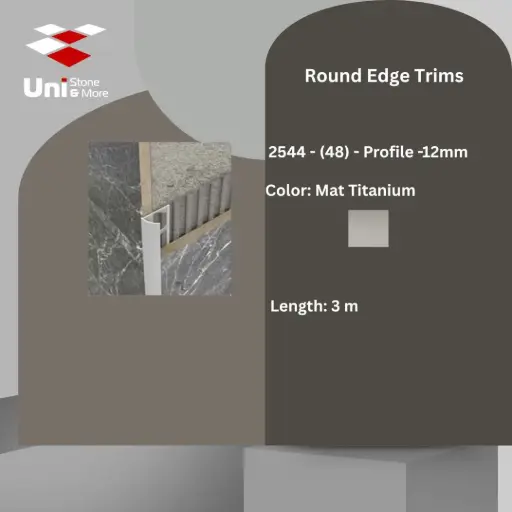 [2544 - 48] 2544 - (48) - Profile -12mm - Mat Titanium - A