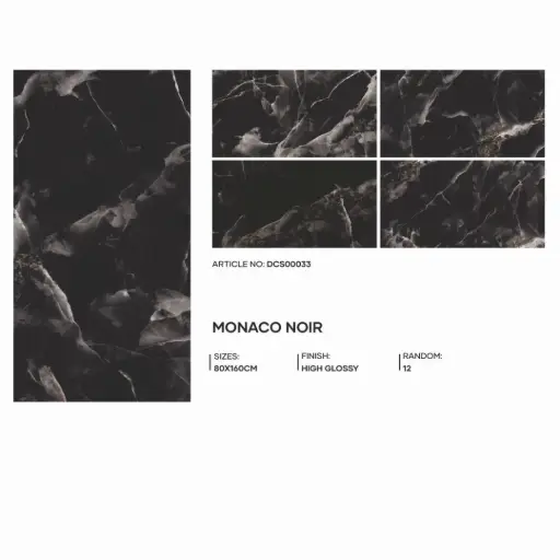 [DCS00033] Monaco Noir - High Glossy - P - 80x160