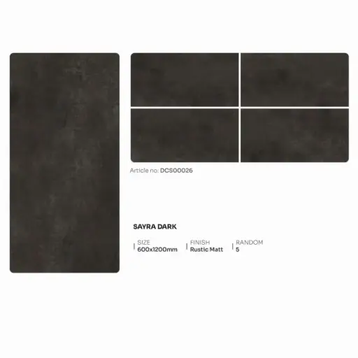 [DCS00026] Sayra Dark - Rustic Matt - P - 60x120