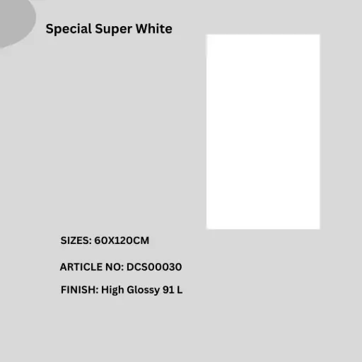 [DCS00030] Special Super White - High Glossy 91 L - P - 60x120