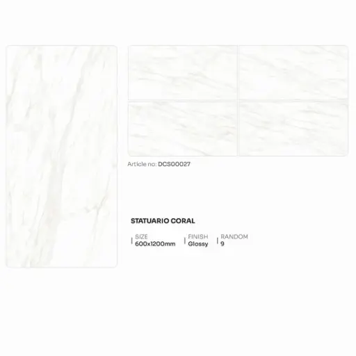[DCS00027] Statuario Coral - Glossy - P - 60x120