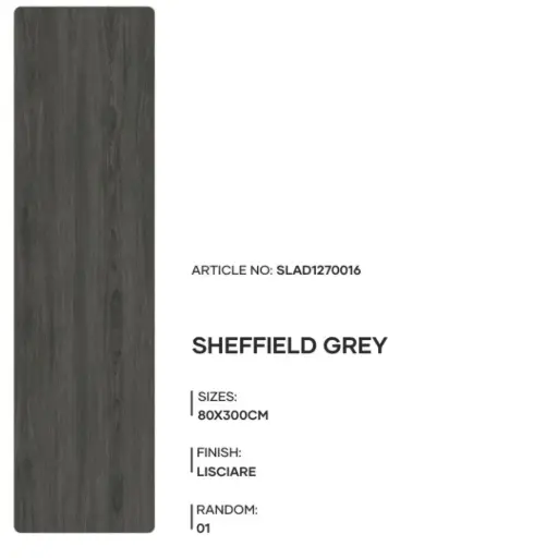 [SLAD1270016] Sheffiele Grey - Lisciare - P - 80x300 15mm