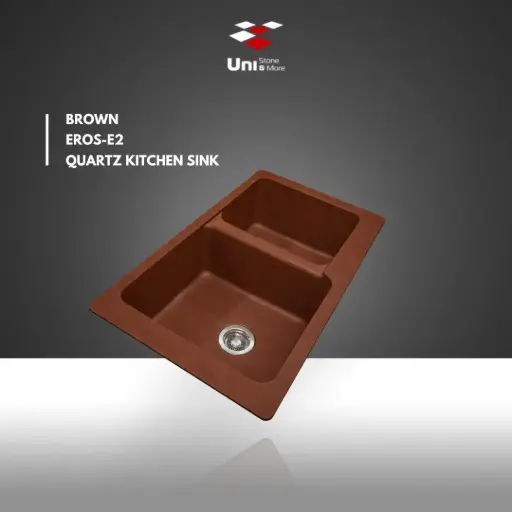 [LBI00021] Brown - Eros-E2 - Quartz Kitchen Sink - 20"x36" 