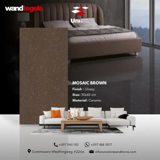 [LBI00014] Mosaic Brown - Glossy - C - W - 30x60