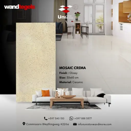 [LBI00015] Mosaic Crema - Glossy - C  - W - 30x60