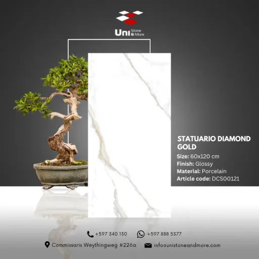 [DCS00121] Statuario Diamond Gold - Glossy - P - 60x120