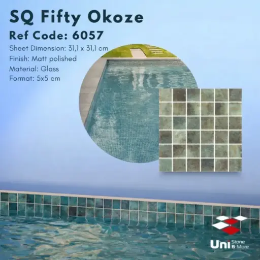 [6057] SQ Fifty Okoze 5x5 cm - Matt polished - G - 31.1x31.1