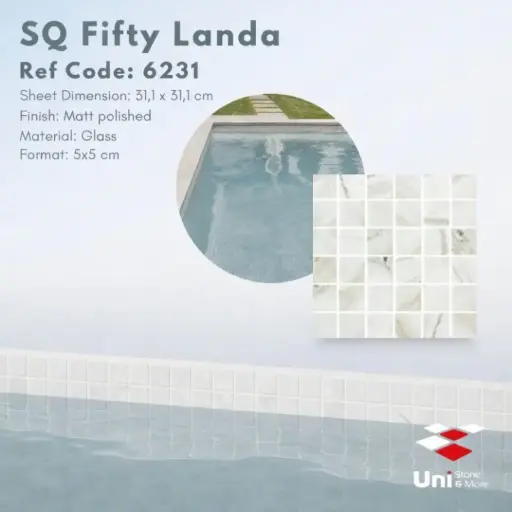 [6231] SQ Fifty Landa 5x5 cm - Matt polished - G - 31.1x31.1