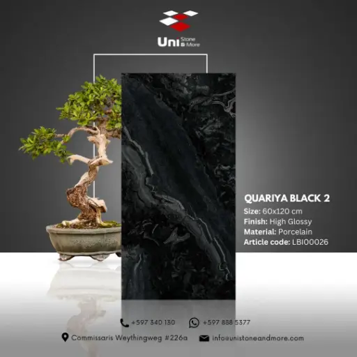 [LBI00026] Quariya Black 2 - High Glossy - P - 60x120