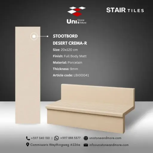 [LBI00041] Stootbord Desert Crema-R - Full Body Matt - P - 20x120