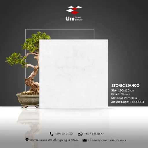 [LIN00004] Stonic Bianco - Glossy - P - 120x120