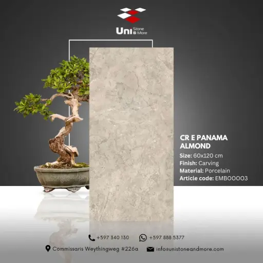 [EMB00003] CR E Panama Almond - Carving - P - 60x120
