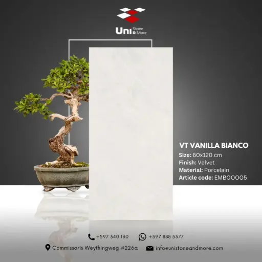 [EMB00005] VT Vanilla Bianco - Velvet - P - 60x120