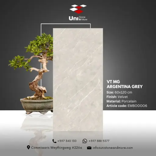 [EMB00006] VT MG Argentina Grey - Velvet - P - 60x120