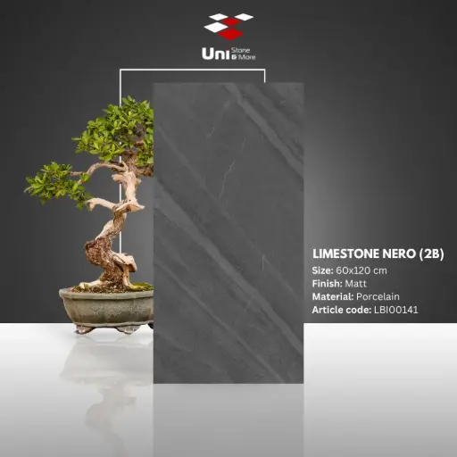 [LBI00140] Limestone Nero - Matt - P - 60x120