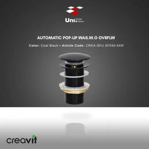 [CREA-SFU.SF030.KKR] Automatic Pop-up Was.w.o Ovrflw - Coal Black