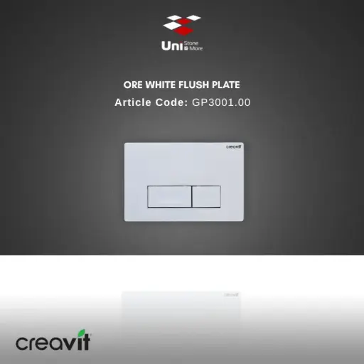 [CREA-GP3001.00] Ore White Flush Plate