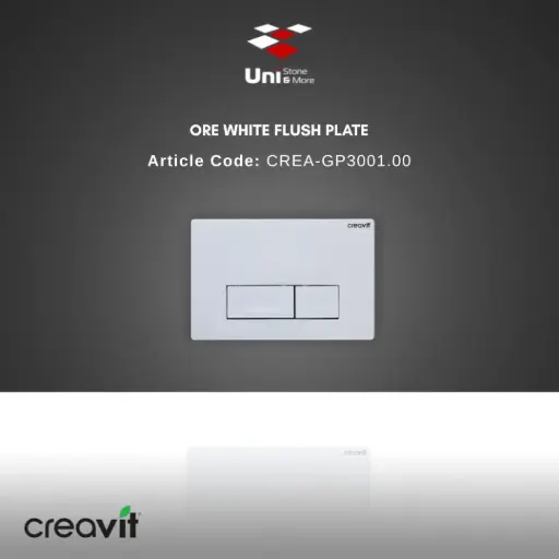 [CREA-GP3001.00] Ore White Flush Plate