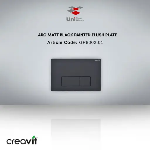 [CREA-GP8002.01] Arc Matt Black Painted Flush Plate