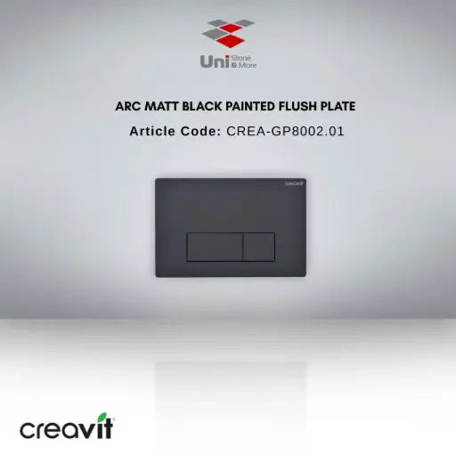 [CREA-GP8002.01] Arc Matt Black Painted Flush Plate
