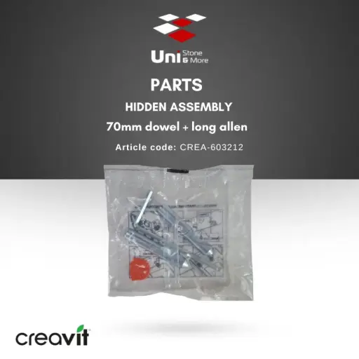 [CREA-603212] Parts - Hidden assembly 70mm dowel & long allen