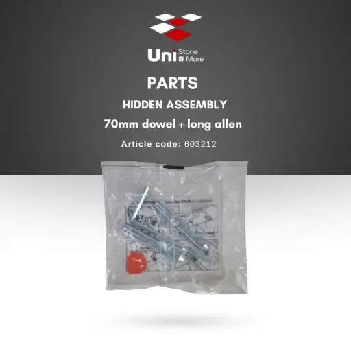 [CREA-603212] Parts - Hidden assembly 70mm dowel & long allen