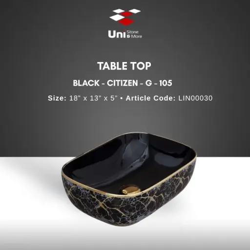 [LIN00030] Table Top Black - Citizen - G - 105 - 18''x13''x5''