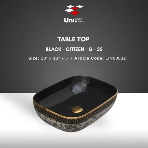 [LIN00032] Table Top Black - Citizen - G - 35 - 18''x13''x5''