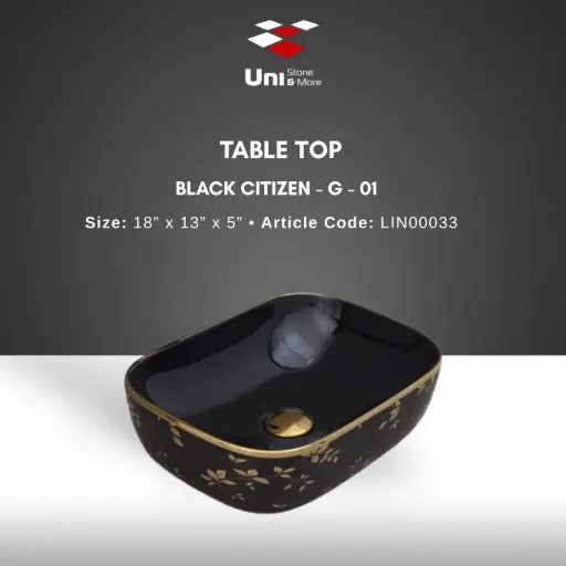 [LIN00033] Table Top Black Citizen - G - 01 - 18''x13''x5''