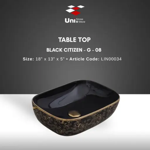 [LIN00034] Table Top Black Citizen - G - 08 - 18''x13''x5''