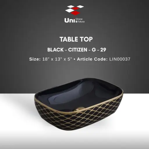 [LIN00037] Table Top Black - Citizen - G - 29 - 18''x13''x5''