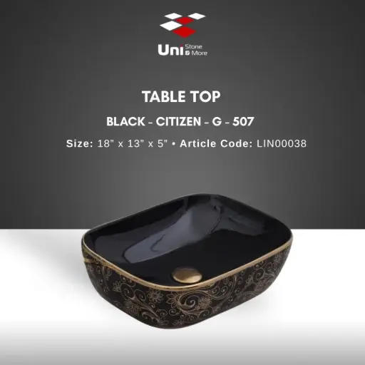 [LIN00038] Table Top Black - Citizen - G - 507 - 18''x13''x5''