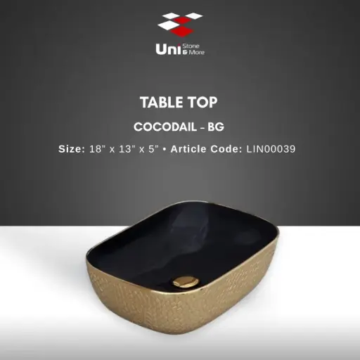 [LIN00039] Table Top Cocodail - BG - 18''x13''x5''