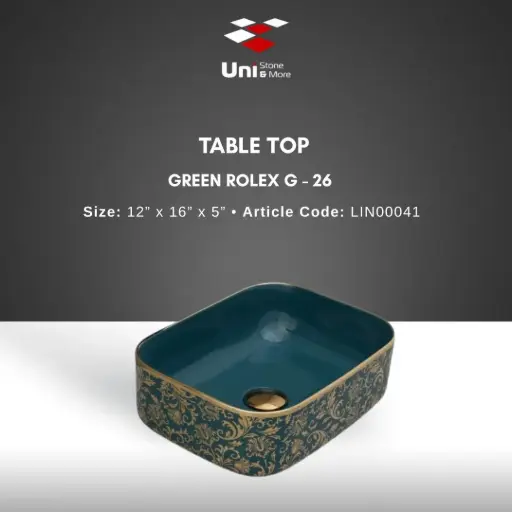 [LIN00041] Table Top Green Rolex G-26 - 12''x16''x5''
