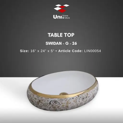 [LIN00054] Table Top Swidan-G-26 - 16''x24''x5''