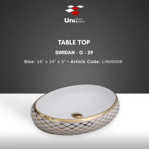 [LIN00056] Table Top Swidan-G-29 - 16''x24''x5''