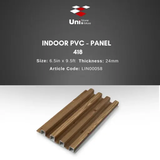 [LIN00058] 418 - Indoor PVC  Panel - 6.5in x 9.5ft - 24mm