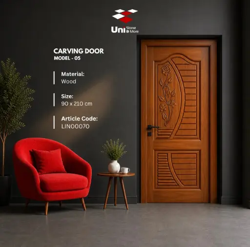 [LIN00070] Carving Door Model - 05 - W - 90x210